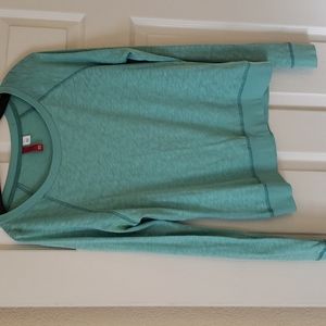 Turquoise lightweight long sleeve raglan